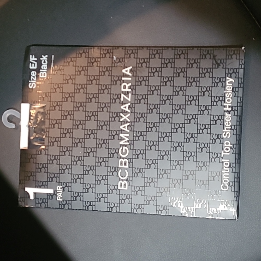 NWT BCBGMAXAZRIA Black Control Top Sheer Hosiery